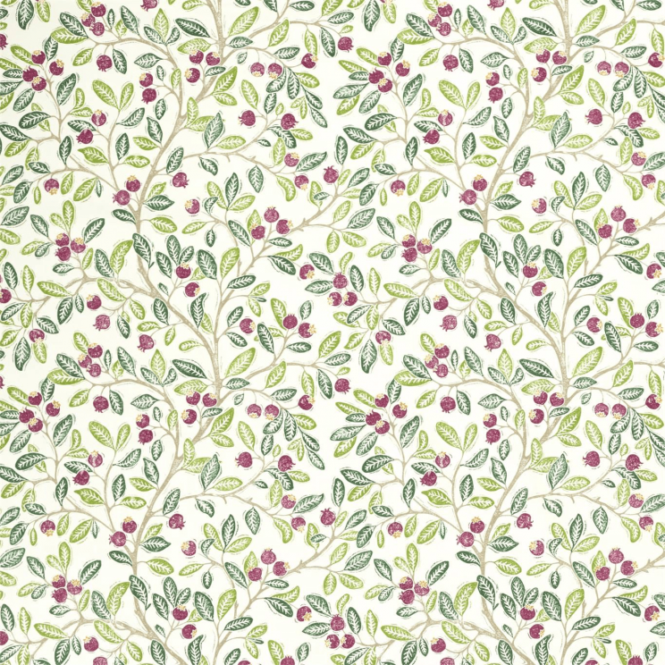 Sanderson Wild Berries Fabric Fern/Mulberry Fabric