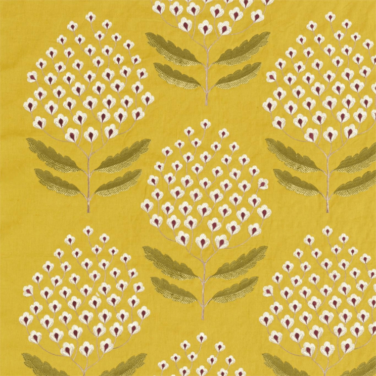 Sanderson Bellis Fabric Woodland Yellow Fabric