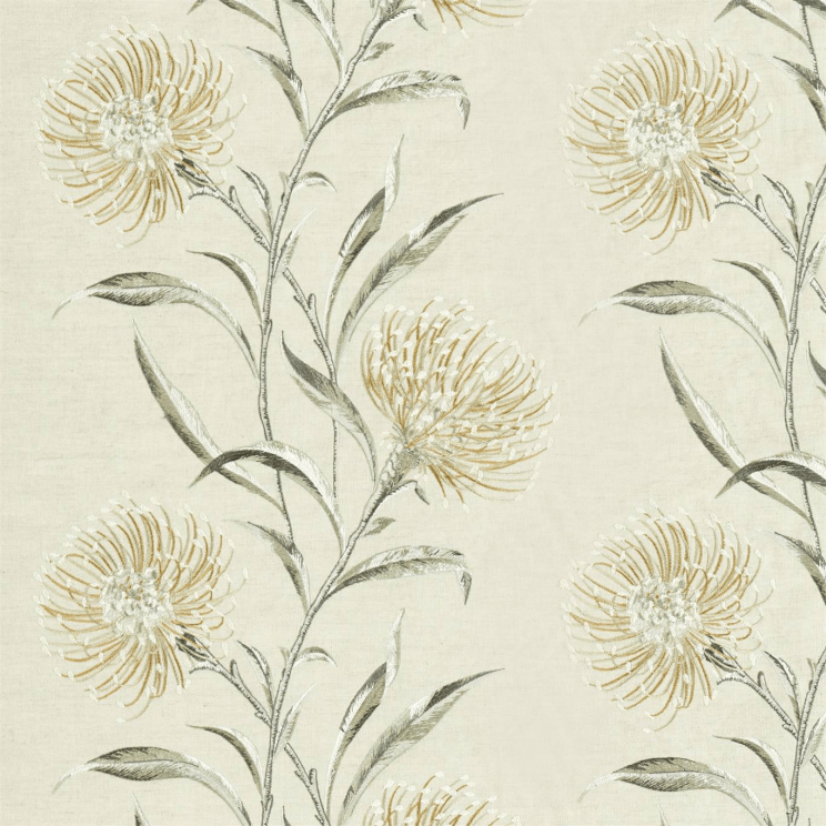 Sanderson Catherinae Embroidery Fabric Hay Fabric
