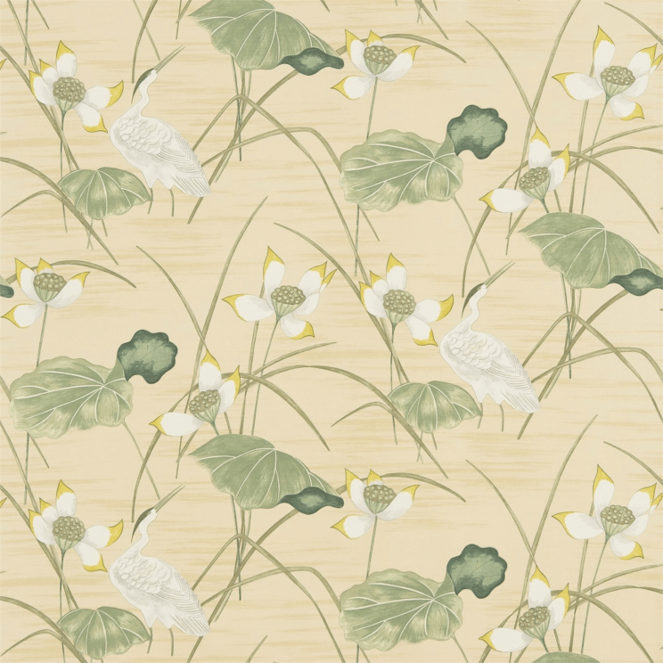 Sanderson Heronsford Yellow/Cream Fabric