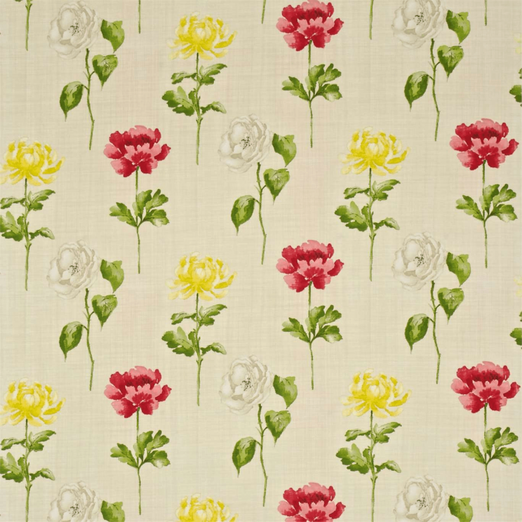Sanderson Hana Poppy/Yellow Fabric