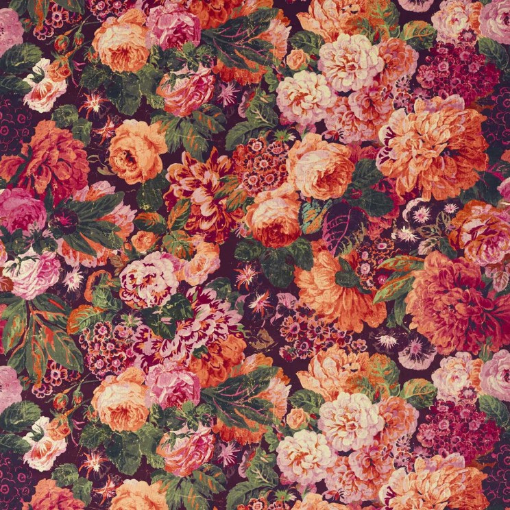 Sanderson Very Rose and Peony Wild Plum Fabric