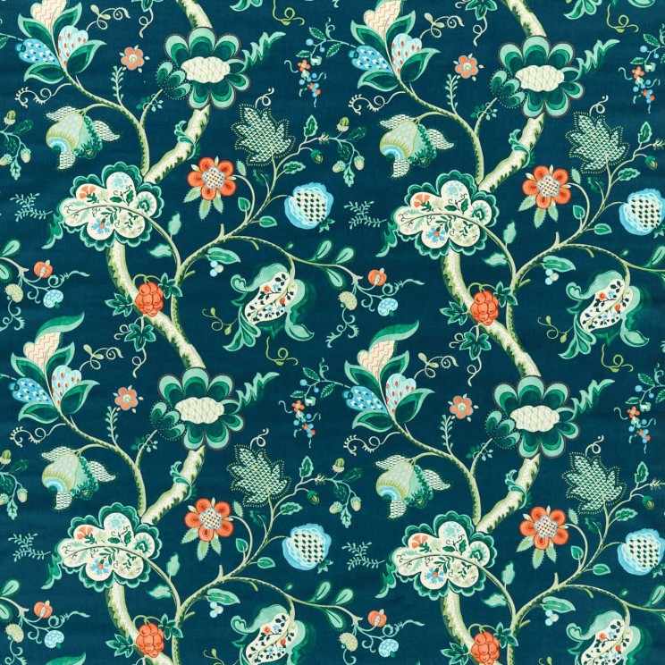 Sanderson Roslyn Eucalyptus/Rowan Berry Fabric