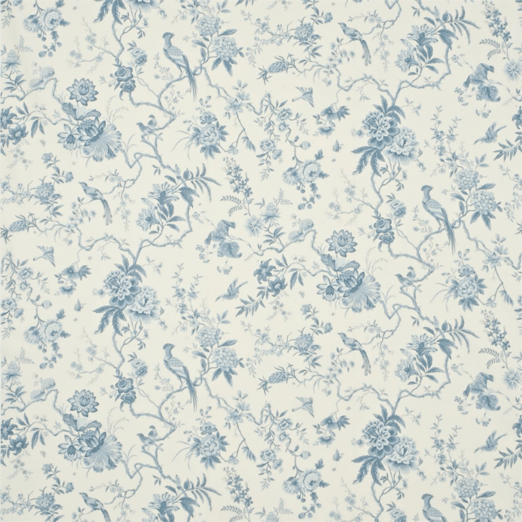Sanderson Pillemont Toile Ivory/China Blue Fabric