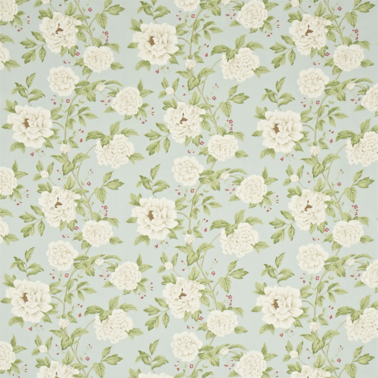 Sanderson Peony Tree Duckegg/Cream Fabric