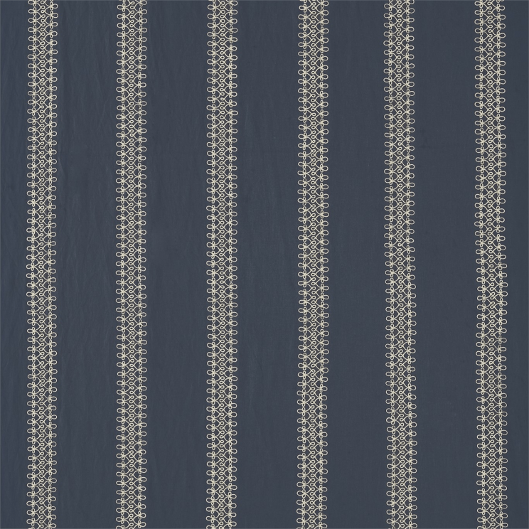 Sanderson Burnett Stripe Indigo Fabric