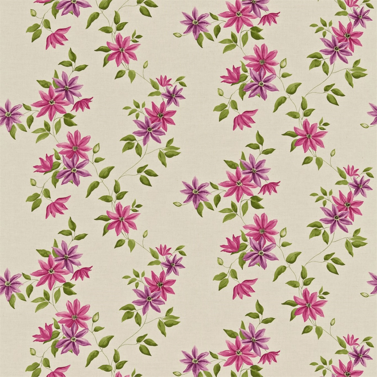Sanderson Wisley Magenta/Linen Fabric
