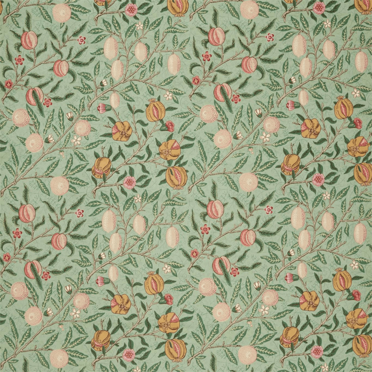 Morris and Co Fruit Velvet Fabric Privet/Thyme Fabric