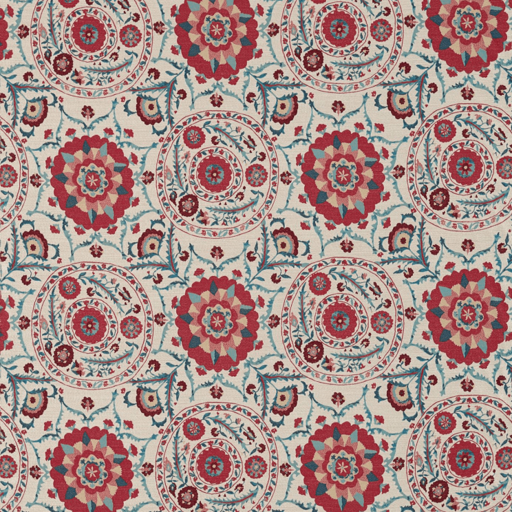 Sanderson Anthos Red/Indigo Fabric
