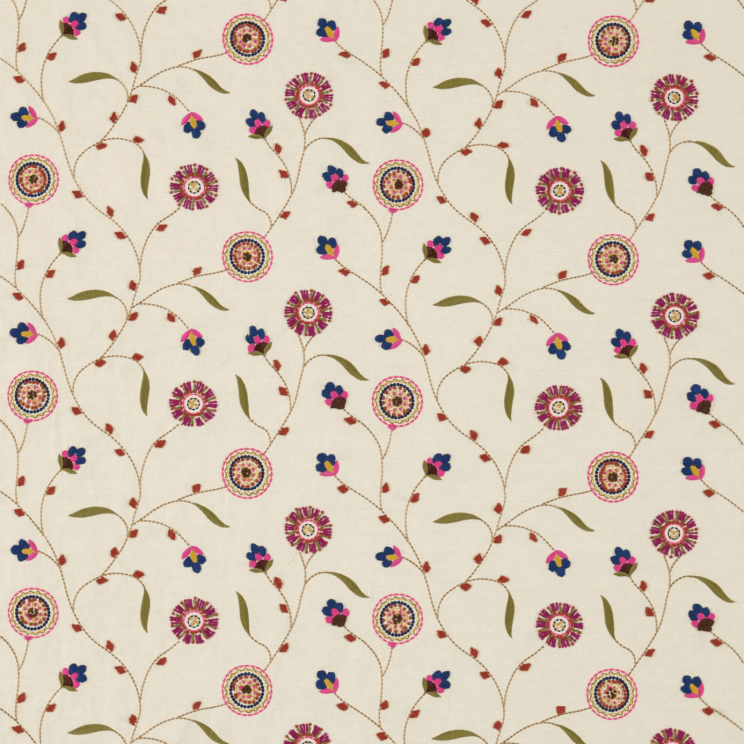 Sanderson Boho Flowers Magenta/Multi Fabric