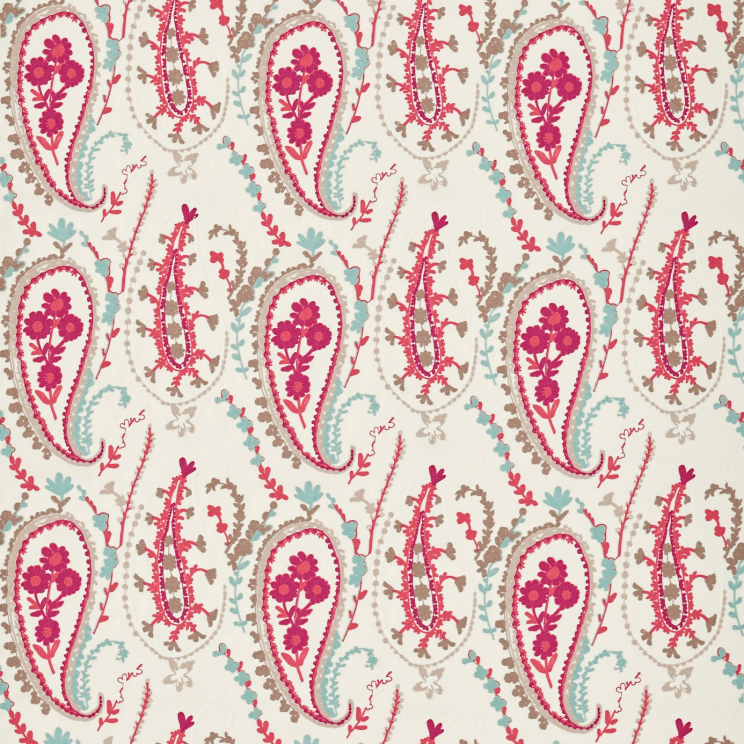 Sanderson Jamila Coral/Aqua Fabric