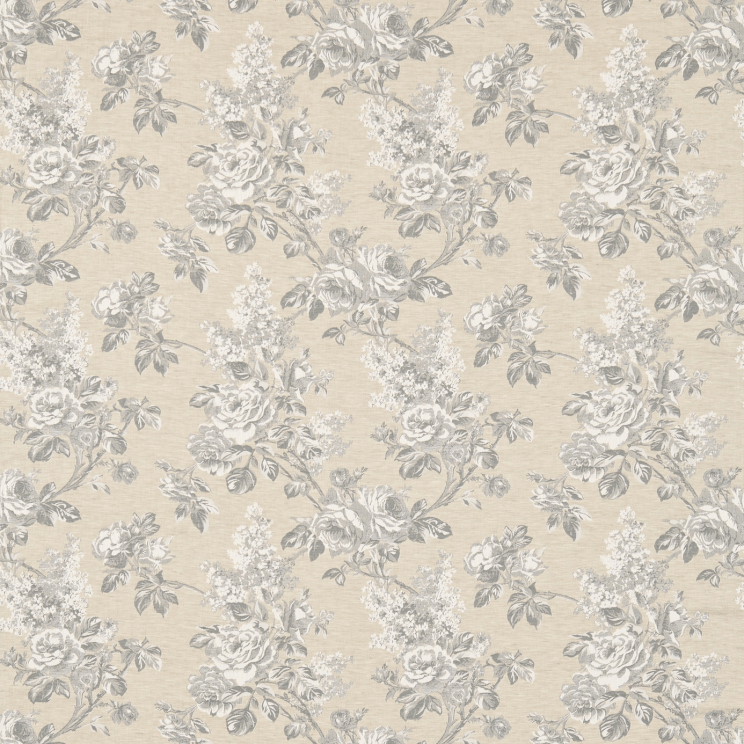 Sanderson Sorilla Damask Silver/Linen Fabric