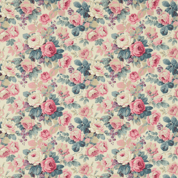 Sanderson Chelsea Indigo/Loganberry Fabric