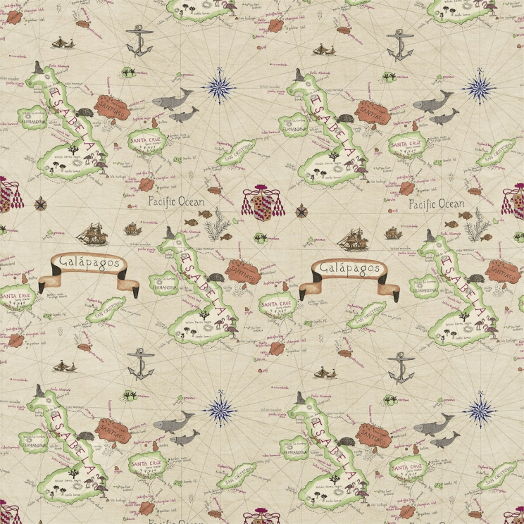 Sanderson Galapagos Parchment Fabric