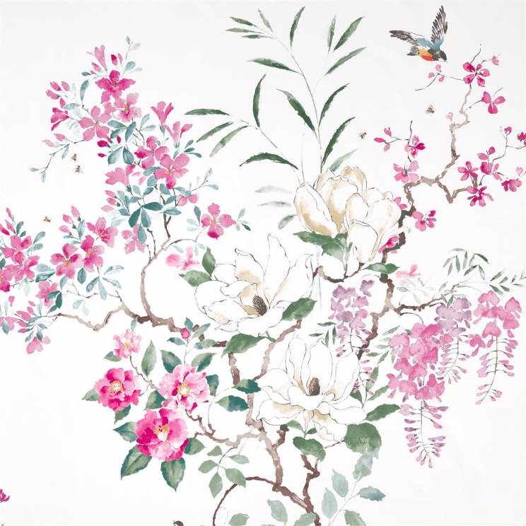Sanderson Magnolia & Blossom Blossom/Leaf Fabric