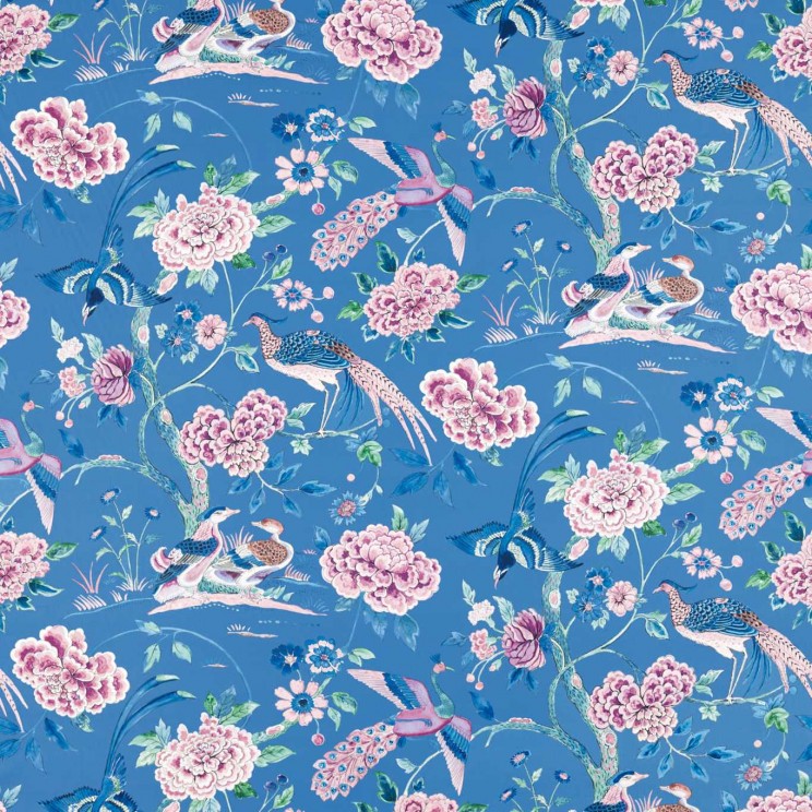 Curtains Sanderson Indienne Peacock Fabric 226972