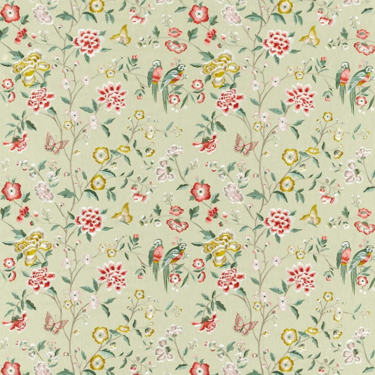 Chinoiserie Hall Fabric - Bamboo & Rose - By Sanderson - 237275