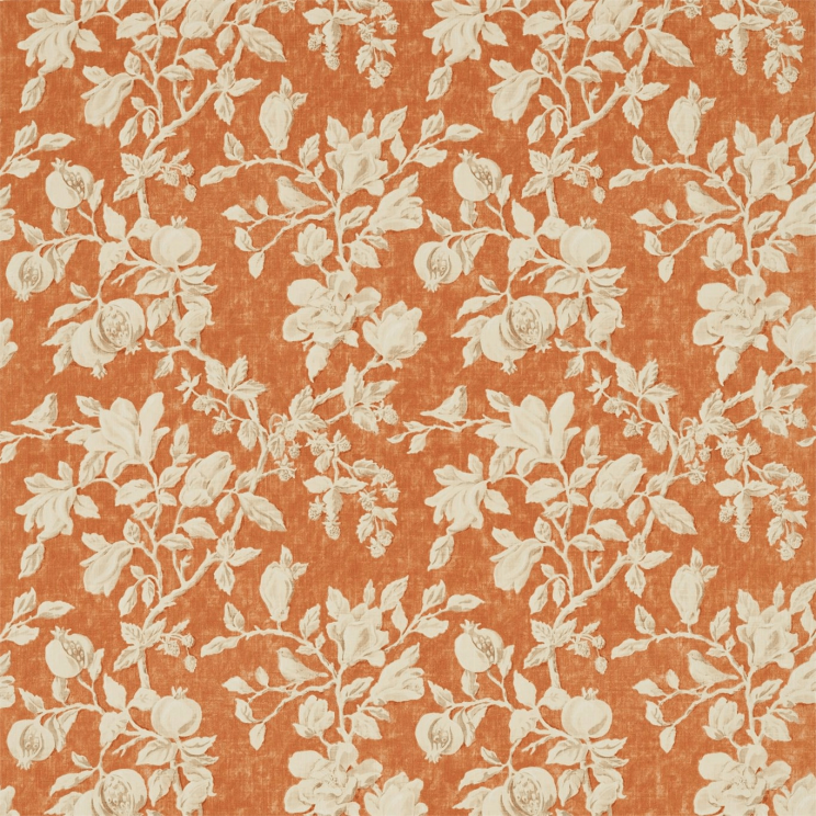 Sanderson Magnolia & Pomegranate Russet/Wheat Fabric