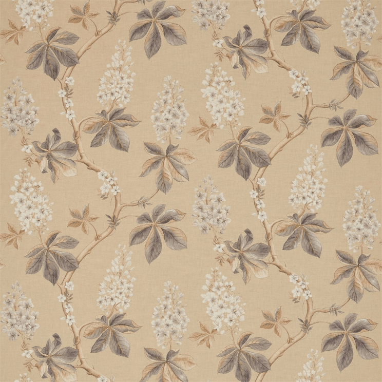 Sanderson Chestnut Tree Wheat/Pebble Fabric