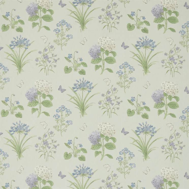 Sanderson Harebells & Violets Sorrel/Sky Blue Fabric