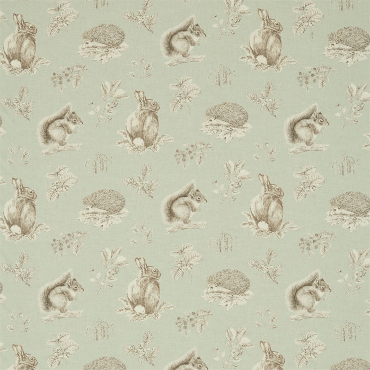 Curtains Sanderson Squirrel & Hedgehog Fabric 225522