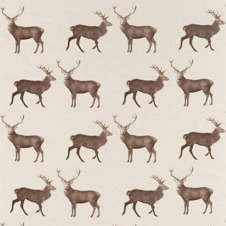 Sanderson Evesham Deer Linen/Chalk Fabric