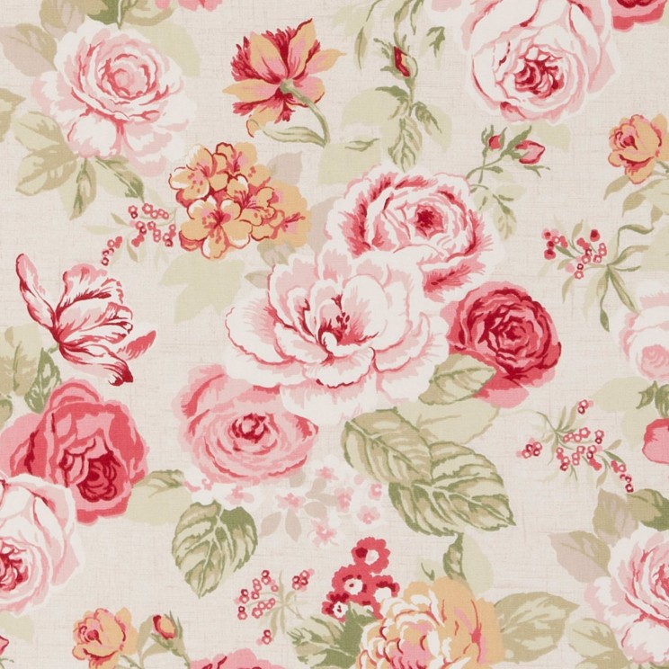 Clarke and Clarke Genevieve Old Rose Fabric