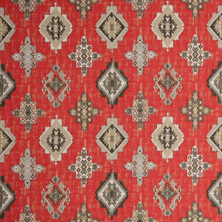 Roman Blinds Clarke and Clarke Konya Crimson Fabric F0796/06