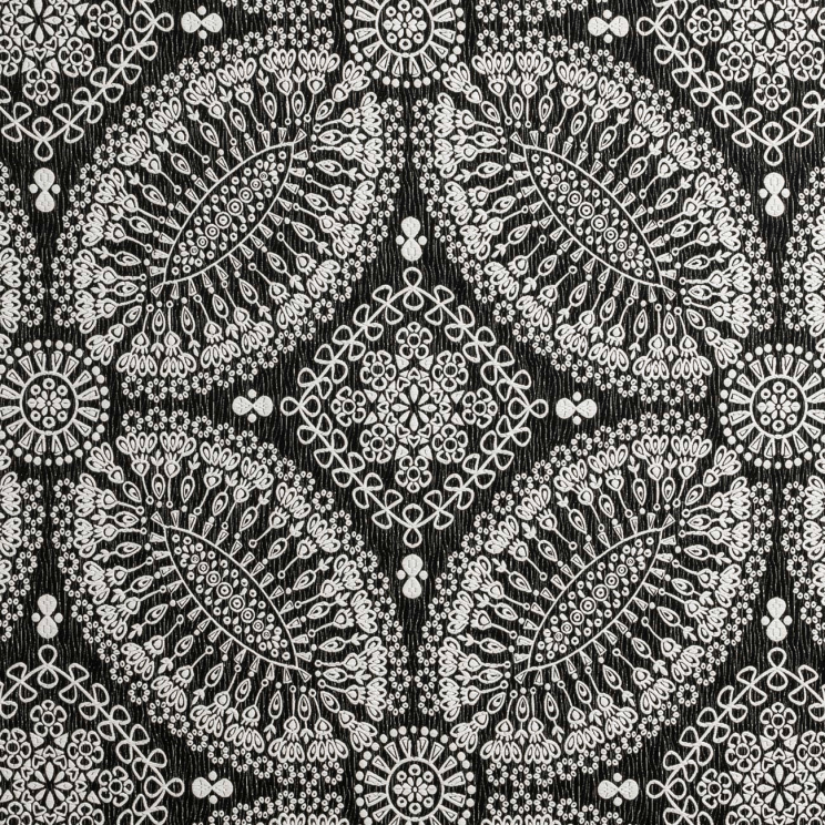 Curtains Clarke and Clarke BW1007 Black/White Fabric F0879/01