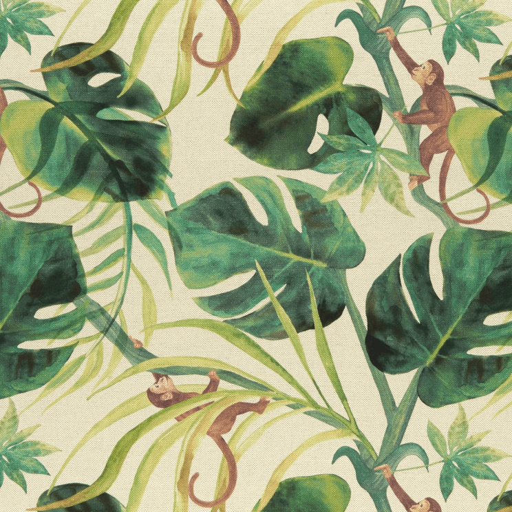 Curtains Clarke and Clarke Monkey Business Fabric F0998/03