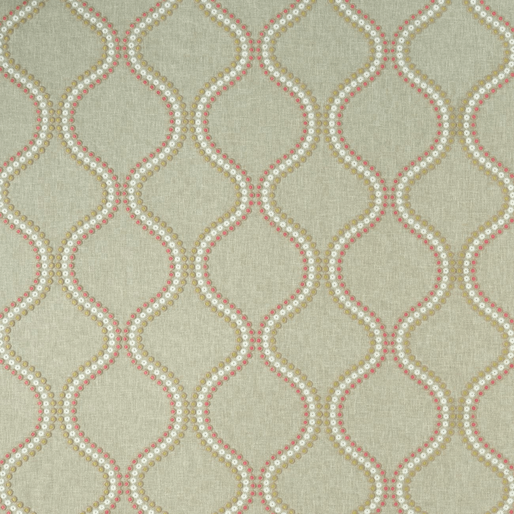 Curtains Clarke and Clarke Layton Pink/ Apple Fabric F1006/05