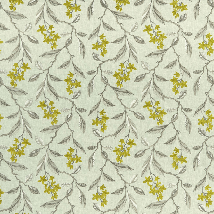 Roller Blinds Clarke and Clarke Melrose Chartreuse Fabric F1008/01