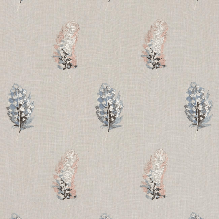 Curtains Clarke and Clarke Plumis Blush/Linen Fabric F1082/01
