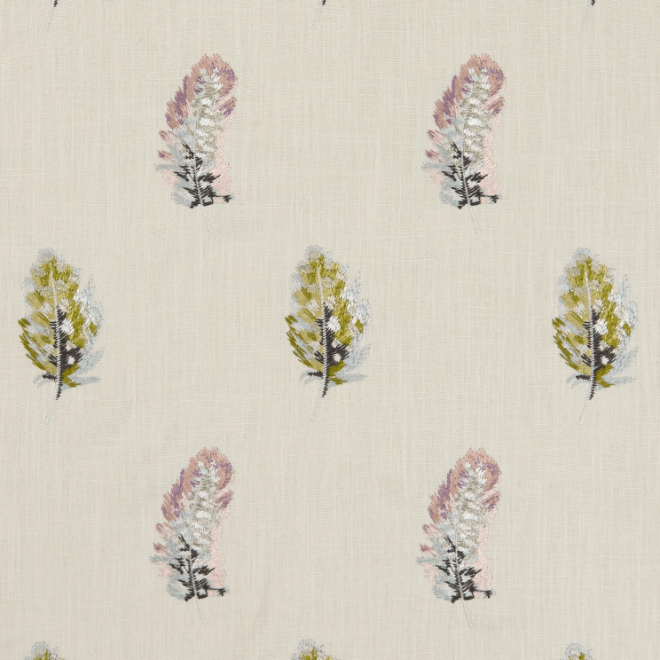 Curtains Clarke and Clarke Plumis Multi/Gilver Fabric F1082/04