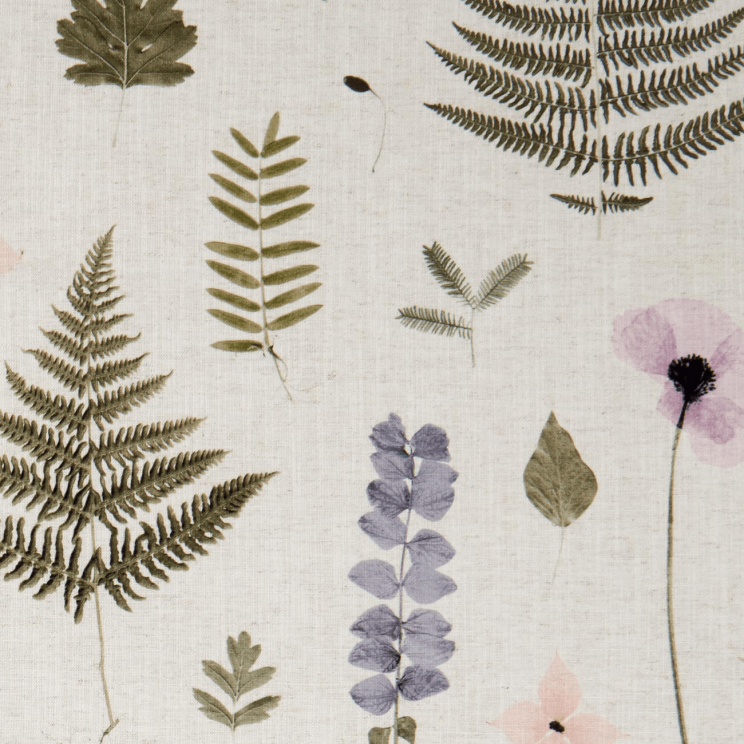 Roman Blinds Clarke and Clarke Herbarium Blush/Natural Fabric F1089/01