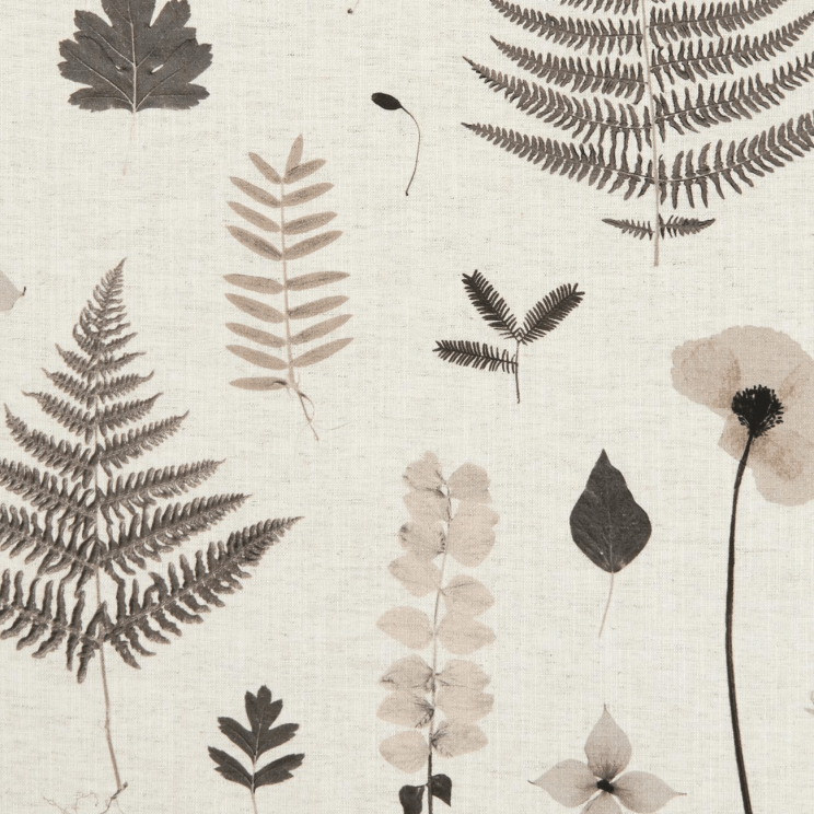 Roller Blinds Clarke and Clarke Herbarium Charcoal/Natural Fabric F1089/02