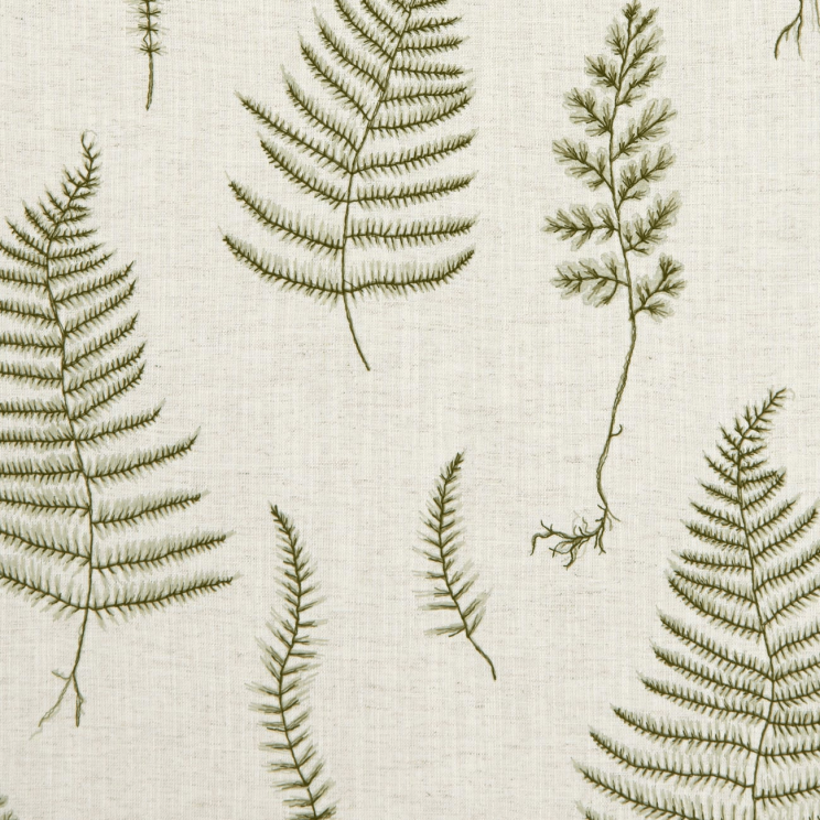 Curtains Clarke and Clarke Lorelle Natural/Forest Fabric F1092/03