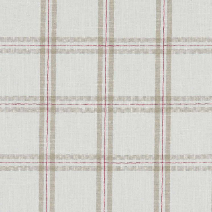 Curtains Clarke and Clarke Kelmscott Raspberry/Linen Fabric F1124/06