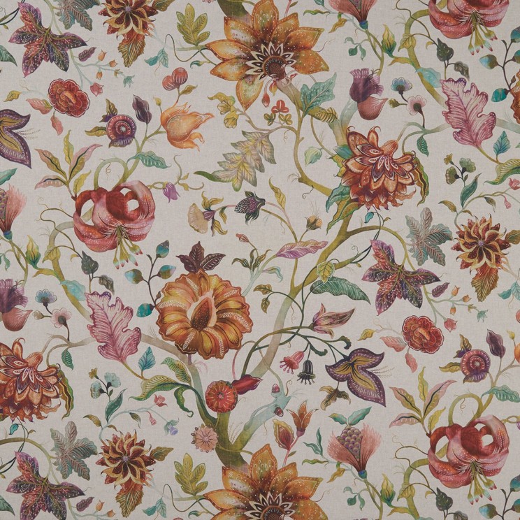 Clarke and Clarke Delilah Spice/Linen Fabric