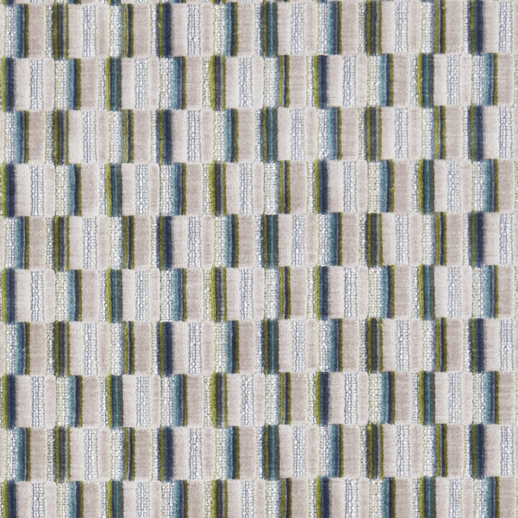 Curtains Clarke and Clarke Cubis Peacock Fabric F1240/05