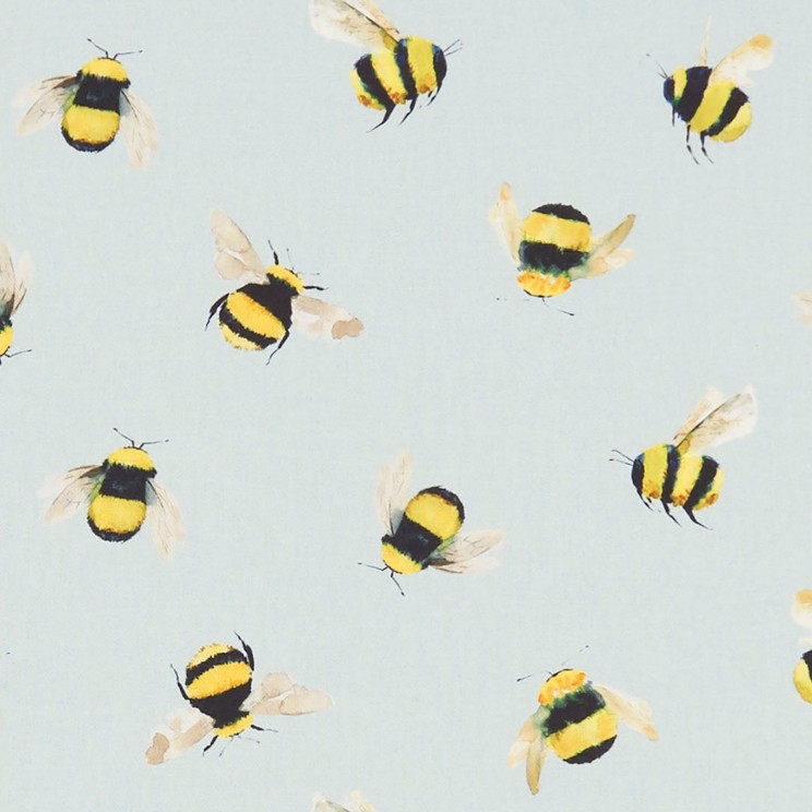 Clarke and Clarke Bees Duckegg Fabric