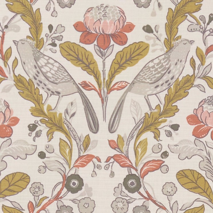 Curtains Clarke and Clarke Orchard Birds Fabric F1316/03