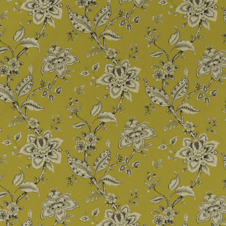 Curtains Clarke and Clarke Palampore Chartreuse Fabric F1331/02