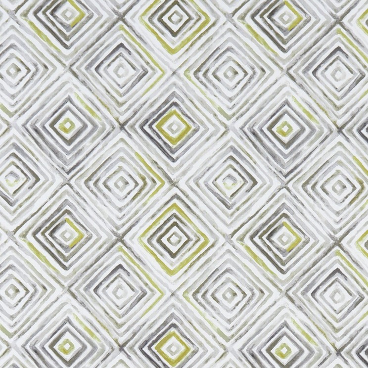 Clarke and Clarke Otis Chartreuse/Charcoal Fabric