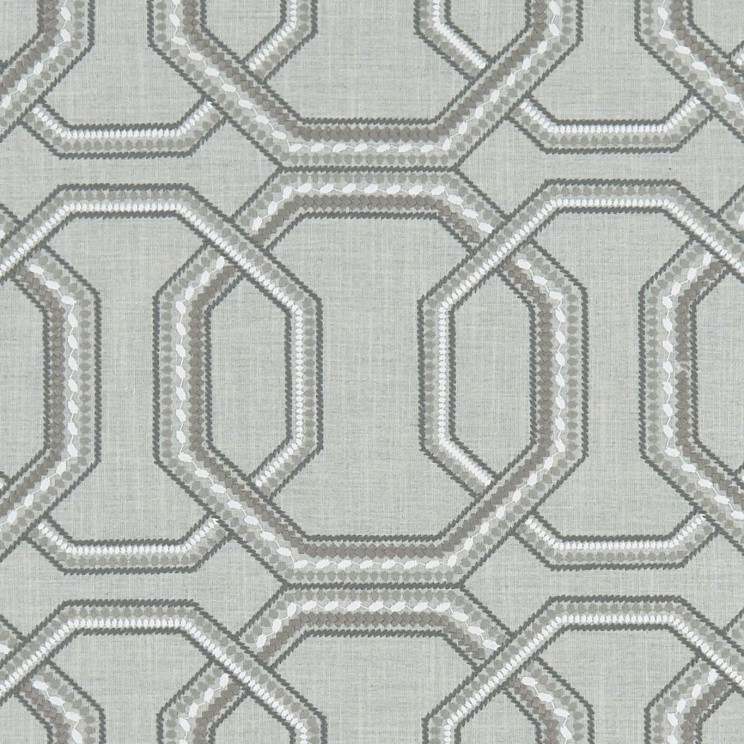 Clarke and Clarke Repeat Silver Fabric