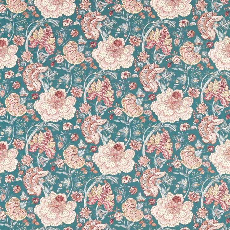 Clarke and Clarke Lucienne Teal Fabric