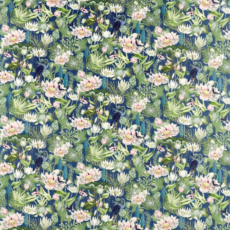 Curtains Clarke and Clarke Waterlily Fabric F1591/02