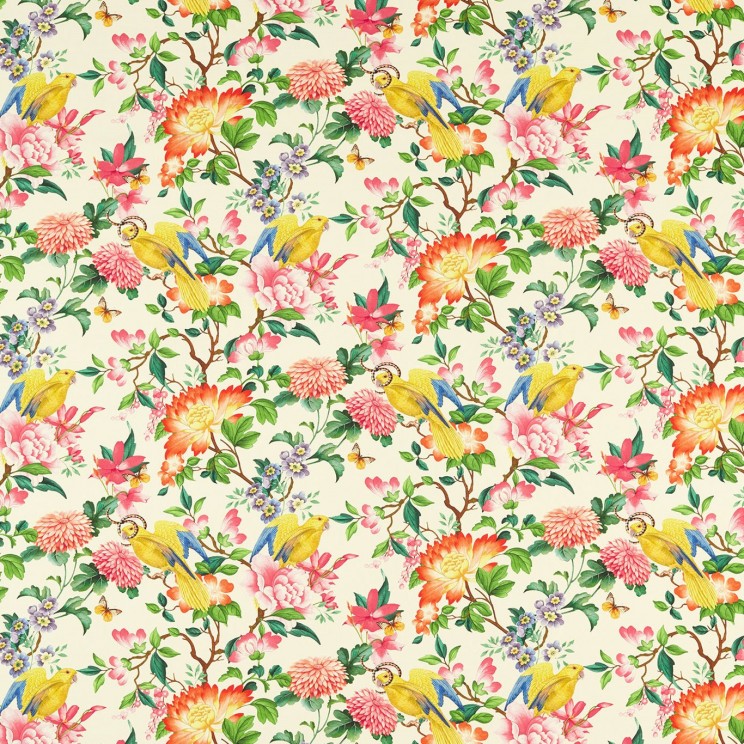 Clarke and Clarke Golden Parrot Ivory Fabric