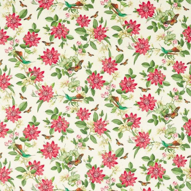 Clarke and Clarke Pink Lotus Ivory Fabric