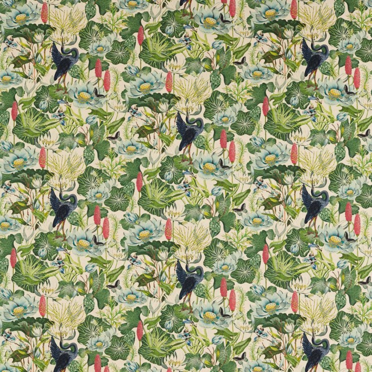 Curtains Clarke and Clarke Waterlily Fabric F1605/02